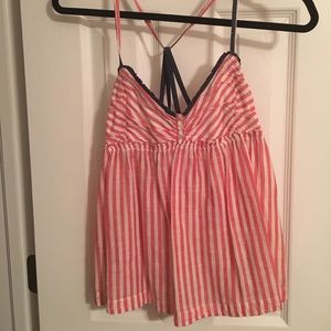 Striped hollister babydoll top